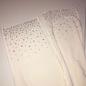 NWT Ladies Lightweight White Sparkle Leggings
